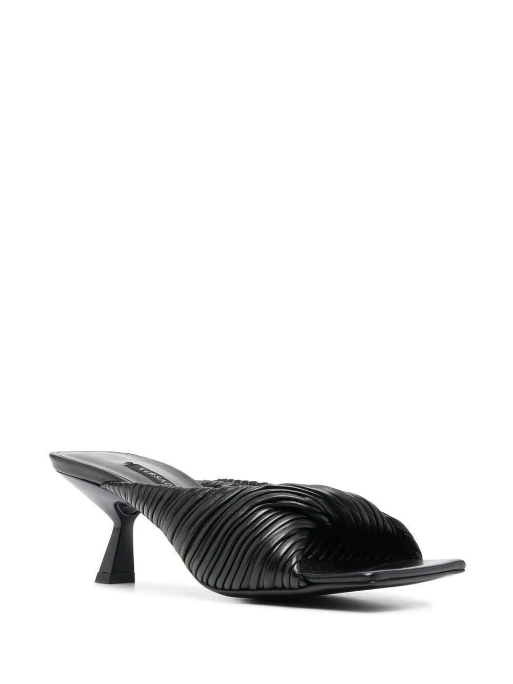 Versace Soldes Sandales à effet plissé femme 4 Versace sandales à effet plissé