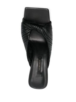 Versace Soldes Sandales à effet plissé femme 9 Versace sandales à effet plissé