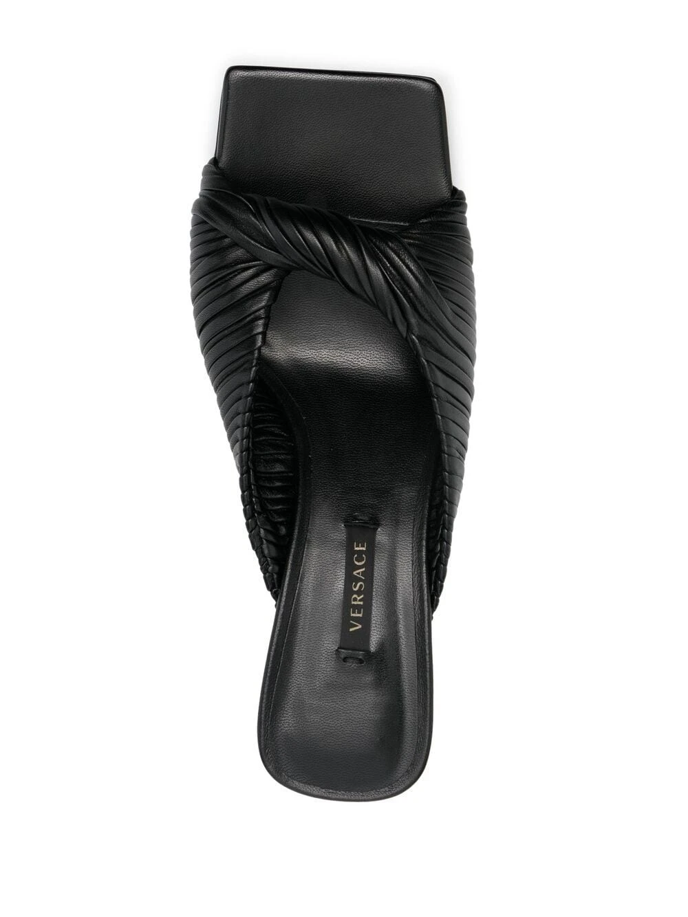 Versace Soldes Sandales à effet plissé femme 6 Versace sandales à effet plissé