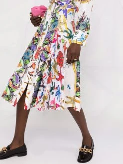 Versace robe-chemise à imprimé graphique