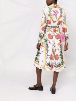 Versace robe-chemise à imprimé graphique