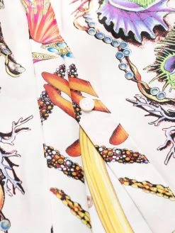 Versace robe-chemise à imprimé graphique