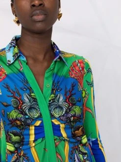 Versace robe-chemise à imprimé Trésor De La Mer