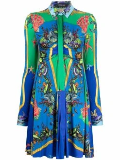 Versace robe-chemise à imprimé Trésor De La Mer