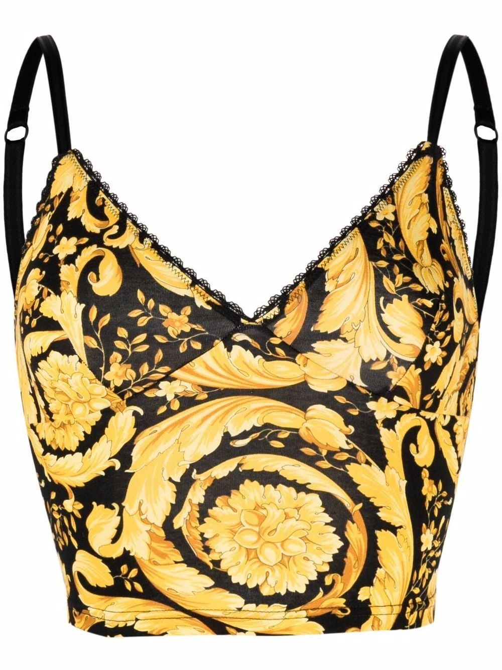 Prix Dynamité Versace Caraco crop à imprimé baroque caracos & corsets femme 3 Versace caraco crop à imprimé baroque