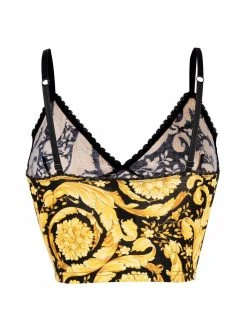 Prix Dynamité Versace Caraco crop à imprimé baroque caracos & corsets femme 6 Versace caraco crop à imprimé baroque