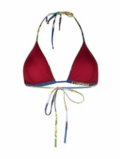 Versace haut de bikini à imprimé baroque