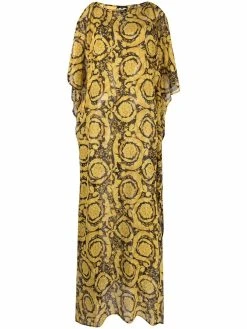 Versace caftan en soie à imprimé baroque
