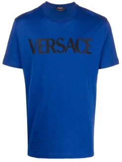 Versace t-shirt à logo brodé