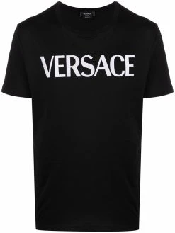 Versace t-shirt à logo brodé