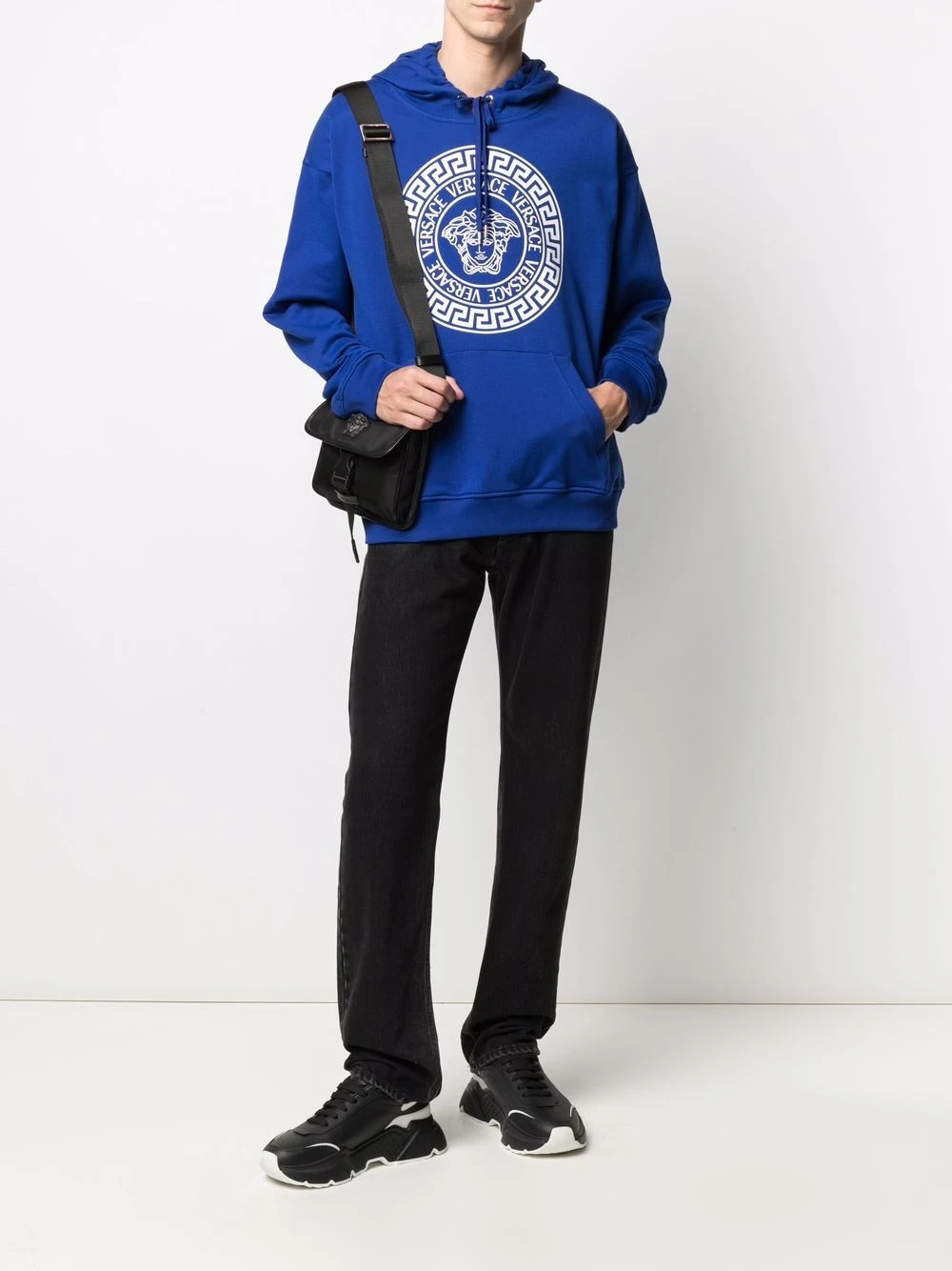 Garantie De Qualité 100% Versace Hoodie Medusa à logo imprimé hoodies homme 4 Versace hoodie Medusa à logo imprimé