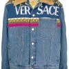 Versace veste en jean à logo imprimé