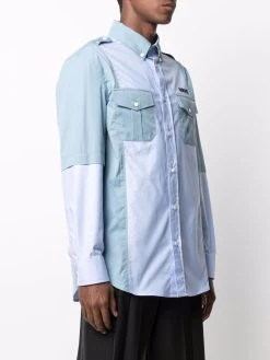 Versace chemise en popeline à design patchwork