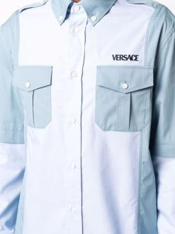 Versace chemise en popeline à design patchwork