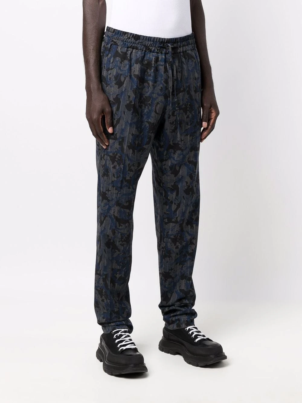Prix Sacrifiés Versace Pantalon droit à motif baroque pantalons droits homme 5 Versace pantalon droit à motif baroque