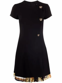 Versace robe courte à détails imprimés