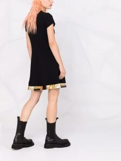 Versace Robe courte à détails imprimés Bonne Qualité robes de jour femme 15 Versace robe courte à détails imprimés