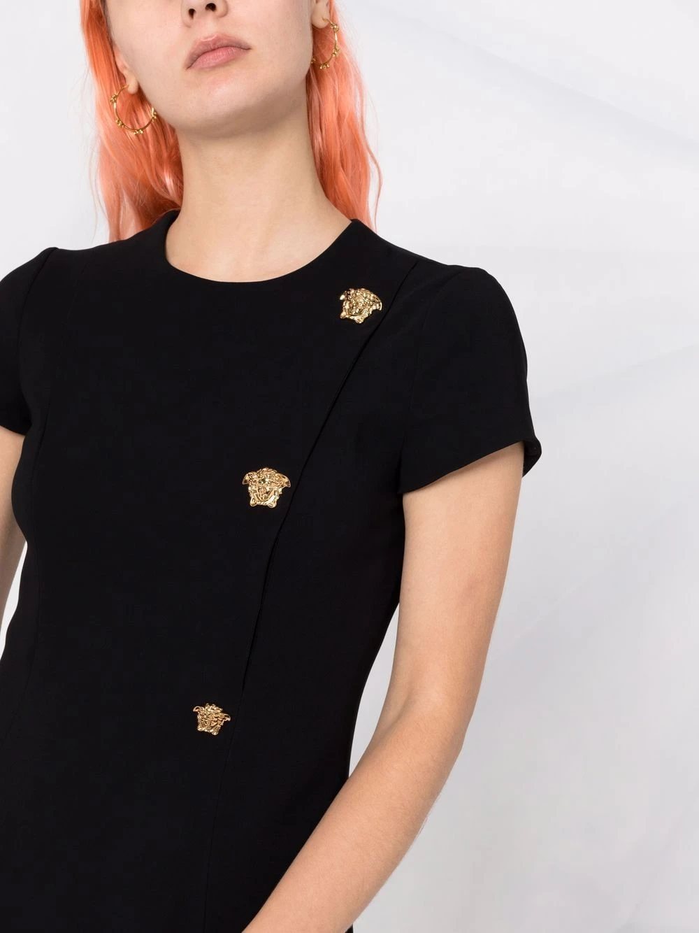 Versace Robe courte à détails imprimés Bonne Qualité robes de jour femme 7 Versace robe courte à détails imprimés