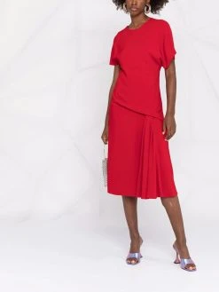 Versace jupe mi-longue drapée à design asymétrique