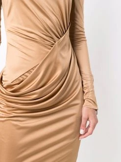 Versace robe en satin à design drapé