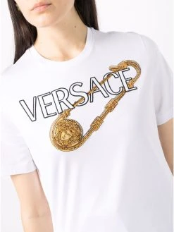 Versace T shirt à logo imprimé Faible Prix t-shirts & jerseys femme 11 Versace t-shirt à logo imprimé