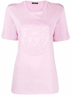 Versace t-shirt à logo Medusa orné de cristaux