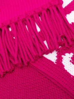 Versace écharpe à logo en maille intarsia