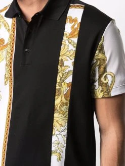 Versace polo à empiècements contrastants