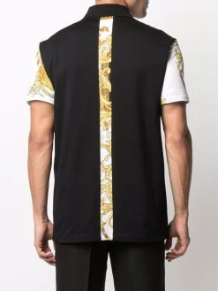 Versace polo à empiècements contrastants