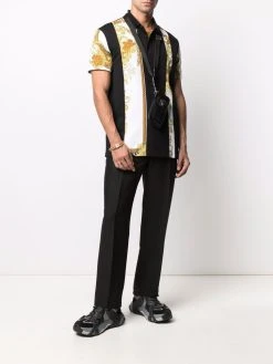 Versace polo à empiècements contrastants