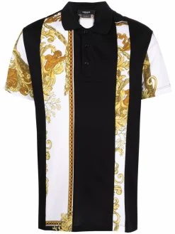 Versace polo à empiècements contrastants