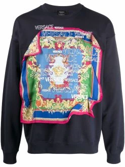 Versace sweat à détail de foulard
