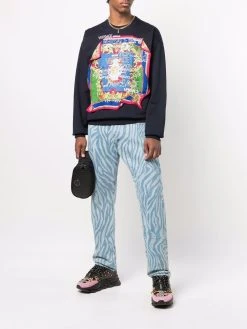 Versace sweat à détail de foulard