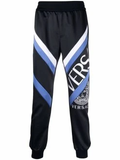 Versace pantalon de jogging à logo imprimé