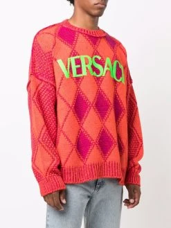 Versace pull à logo appliqué