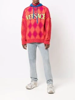Versace pull à logo appliqué