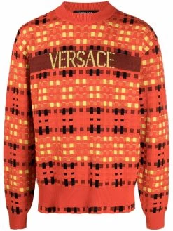 Versace pull à motif tartan