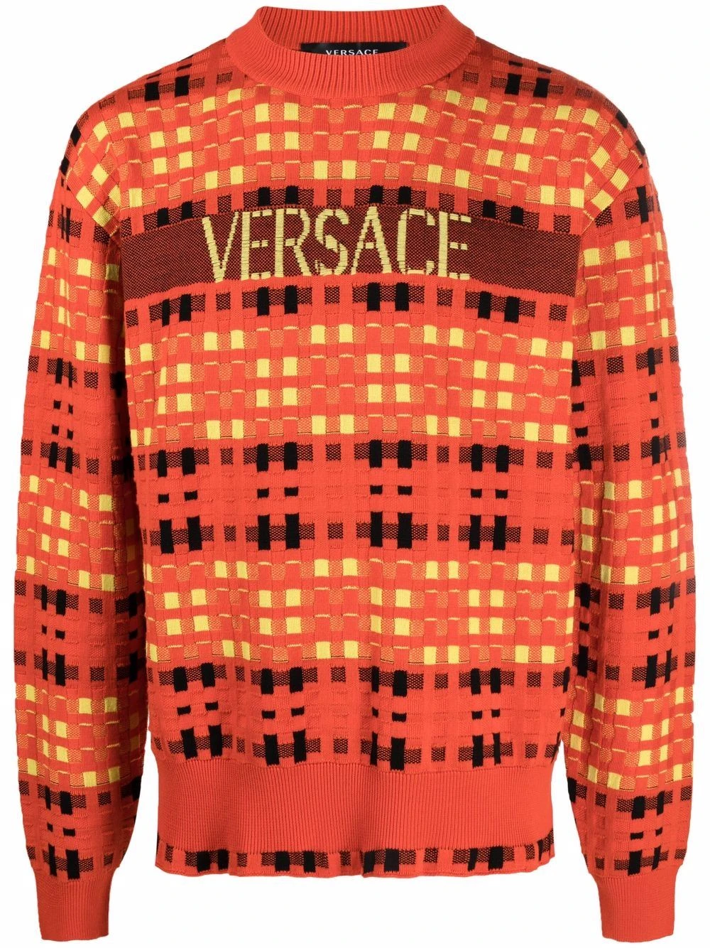 Vendre-Réclame Versace Pull à motif tartan pulls homme 3 Versace pull à motif tartan
