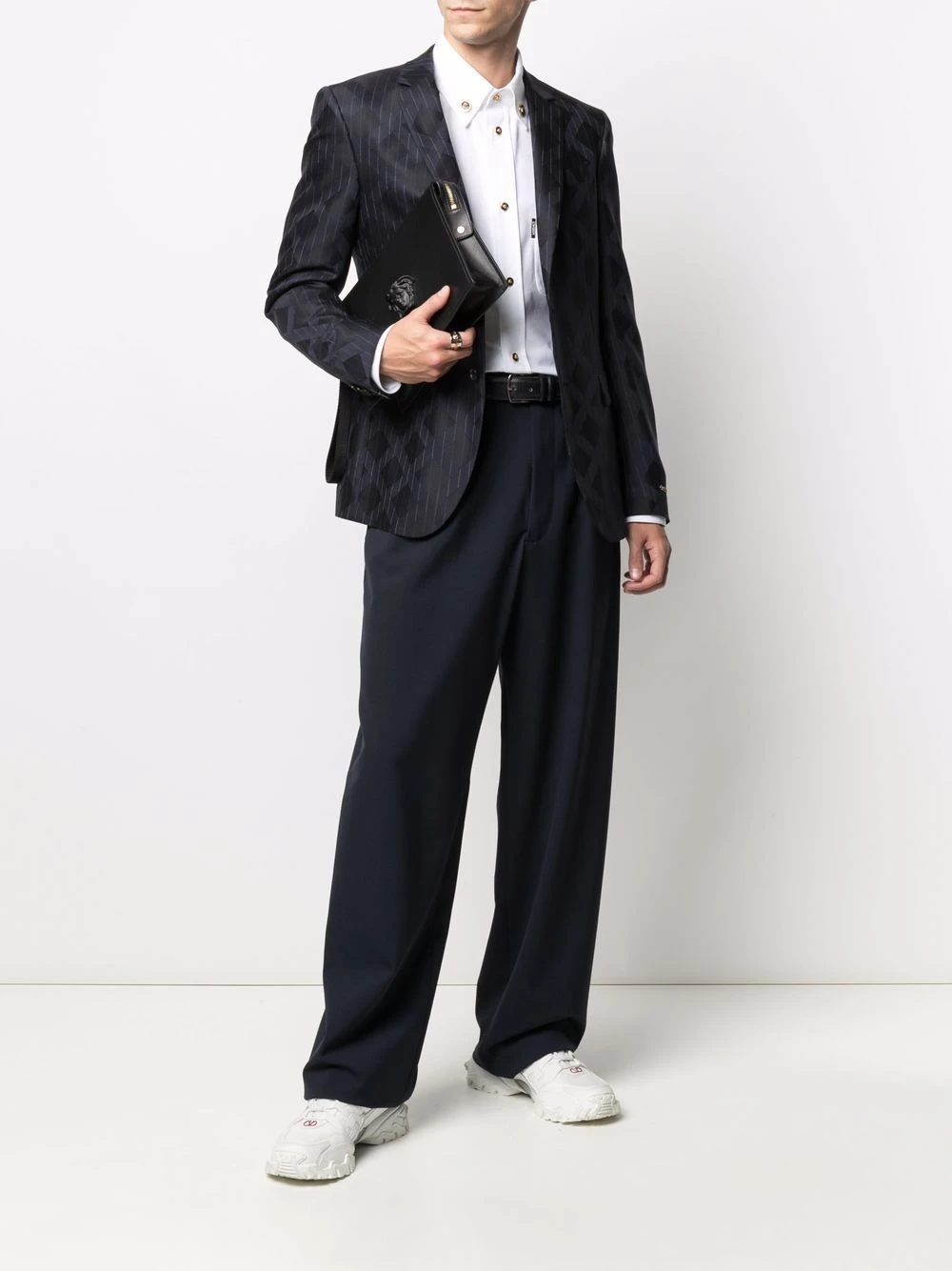 Versace Réduction Blazer à fines rayures blazers homme 4 Versace blazer à fines rayures