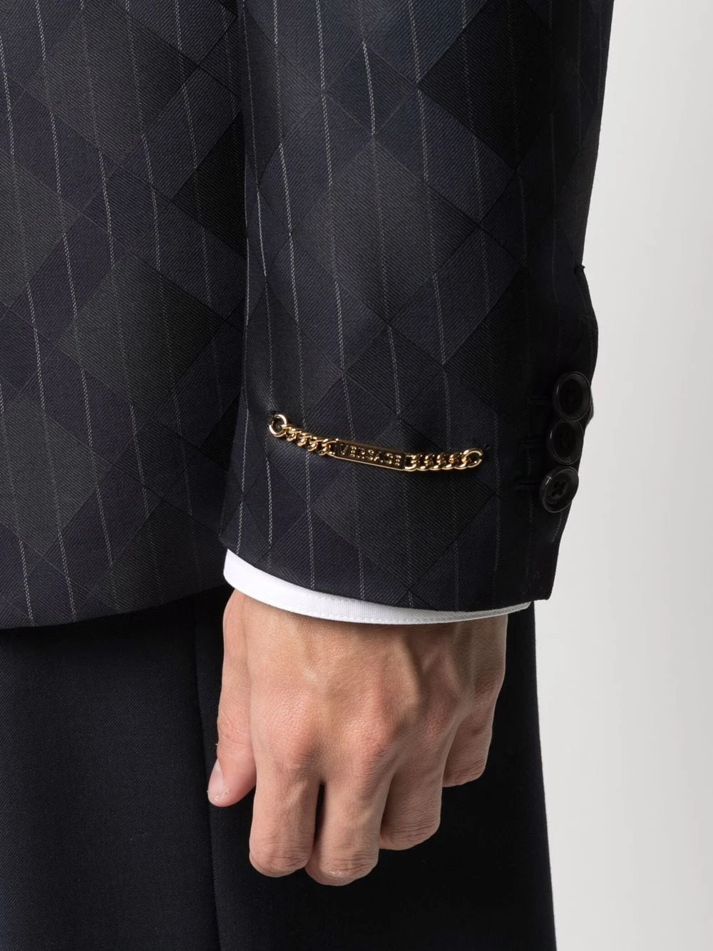 Versace Réduction Blazer à fines rayures blazers homme 7 Versace blazer à fines rayures