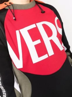 Versace robe-pull à empiècements contrastants