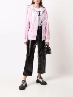 Versace hoodie zippé à logo imprimé