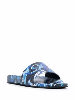 Versace claquettes à imprimé baroque