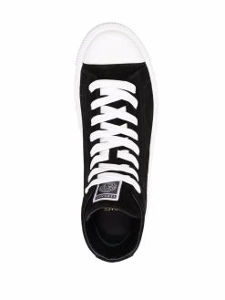 Versace baskets montantes à détail Greca