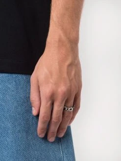 Versace bague à détail de chaine