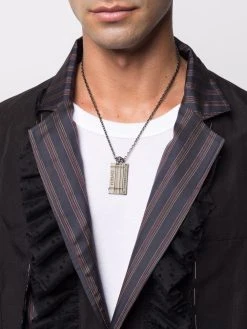 Versace collier à pendentif à logo gravé