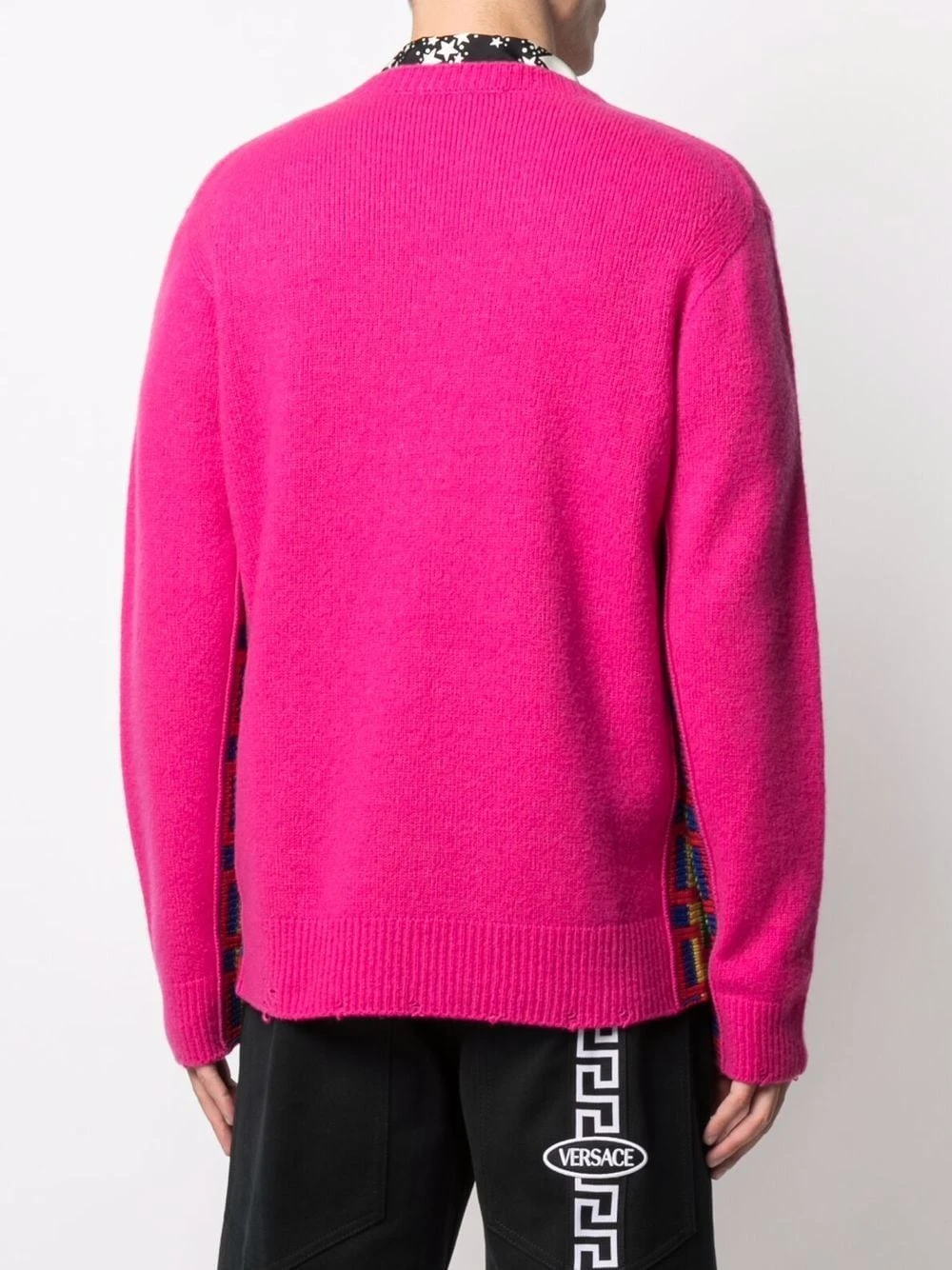 Prix Incroyables Versace Pull à bords Greca pulls homme 6 Versace pull à bords Greca