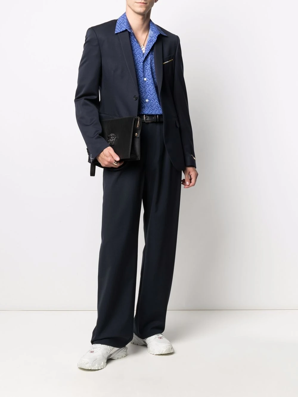 Prix Avantageux Versace Veste en laine à simple boutonnage blazers homme 4 Versace veste en laine à simple boutonnage