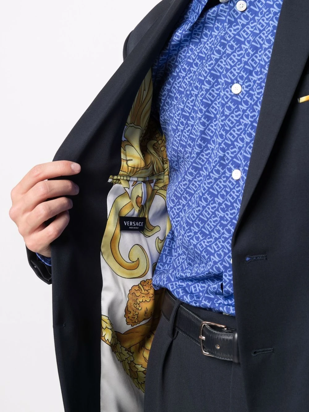 Prix Avantageux Versace Veste en laine à simple boutonnage blazers homme 7 Versace veste en laine à simple boutonnage