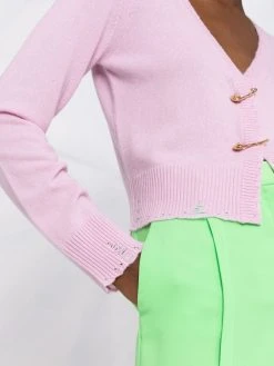 Versace cardigan en maille fine à effet usé